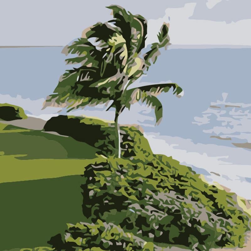 Картина по номерам Strateg На склонах океана 20х20 см (HH5790)