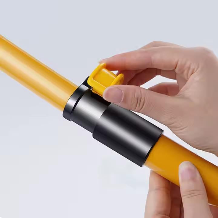 Швабра для миття автомобіля телескопічна з висувною вигнутою ручкою 28х100 см Жовтий - фото 2