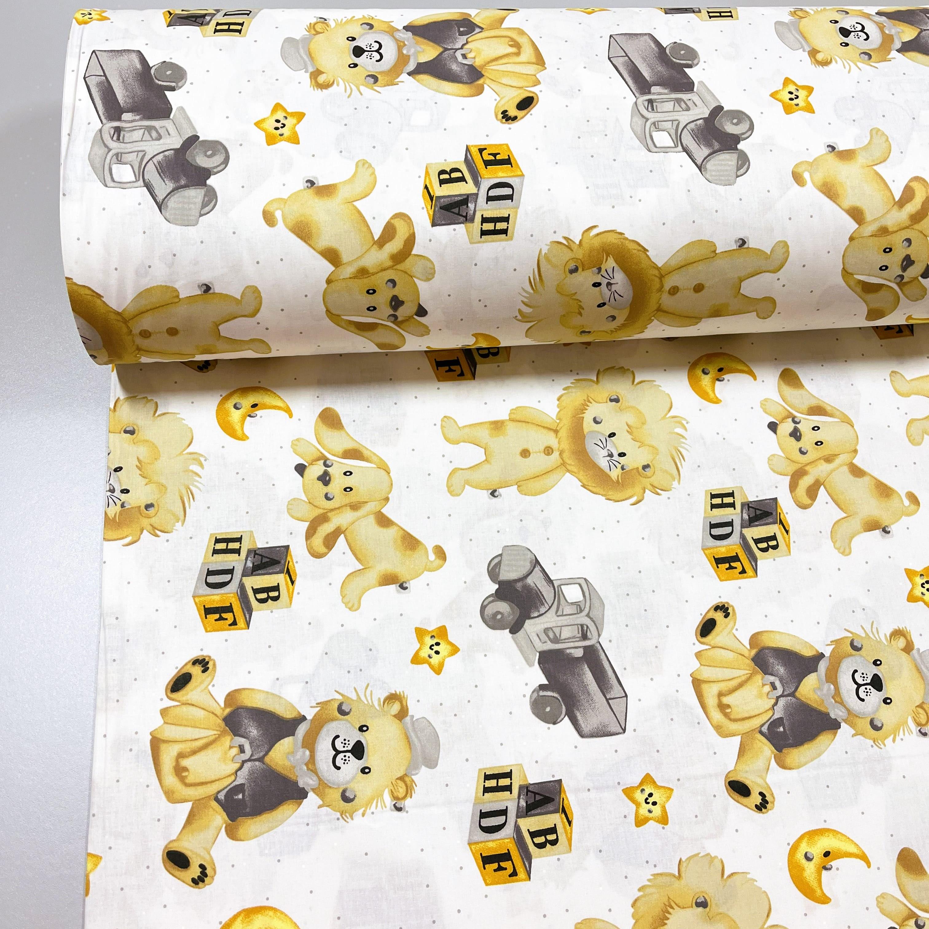 Ткань для постельного белья ранфорс львы 240 см Белый (12/27300/16 02601)