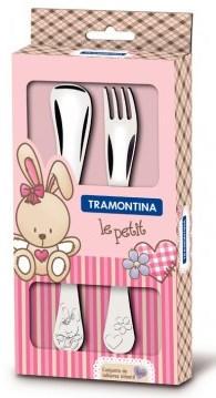Детский набор столовых приборов Tramontina BABY Le Petit pink 2 предмета 6210086 (7891116075517)