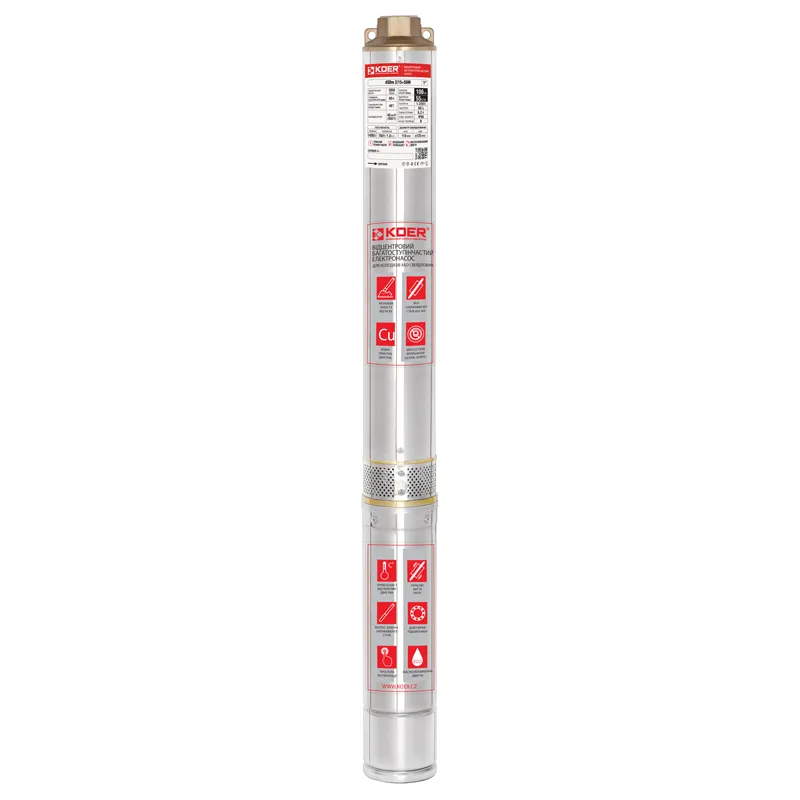 Занурювальний насос свердловинний центробіжний KOER 4SDM 2/15 50 м та пульт (KP2636) Занурювальний насос свердловинний центробіжний KOER 4SDM 2/15 50 м та пульт (KP2636)