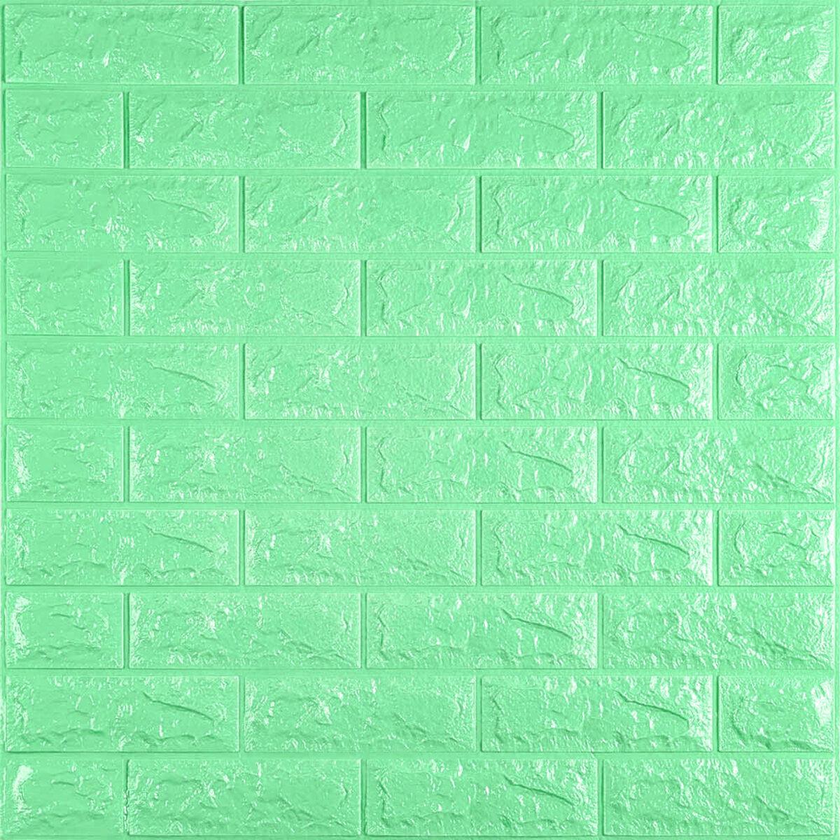 3D-панель самоклеящаяся Кирпич 012-7 700х770х7 мм Мятный (SW-00000050)