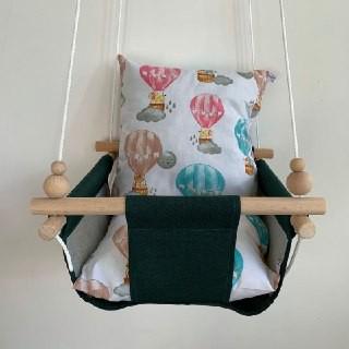 Дитяча гойдалка Infancy Мишки на повітряній кулі Темно-зелений (9676593) - фото 2 Дитяча гойдалка Infancy Мишки на повітряній кулі Темно-зелений (9676593) - фото 2