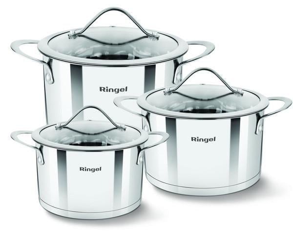 Набір кастрюль Ringel FUSION 6 пр. 1,9/2,6/3,6 л (RG-6007)