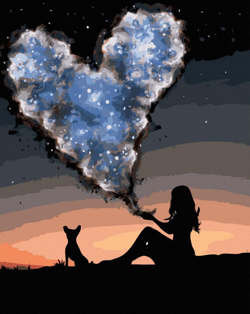 Картина по номерам Brushme Сердце ночи 40x50 см (GX40356)