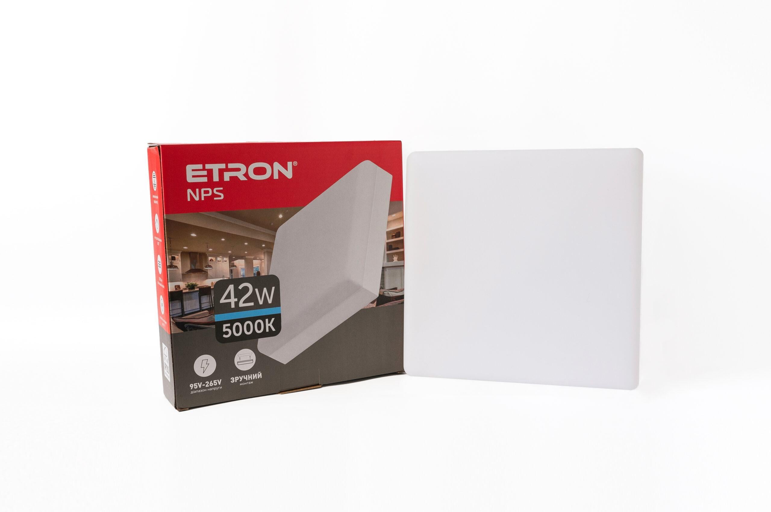 Светильник светодиодный ETRON NPS 42 Вт 5000 К IP20 квадрат (21331)