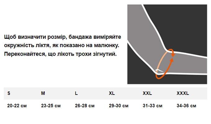 Бандаж неопреновий Lorey Bandage для ліктьового суглоба XXL (EB025) - фото 3