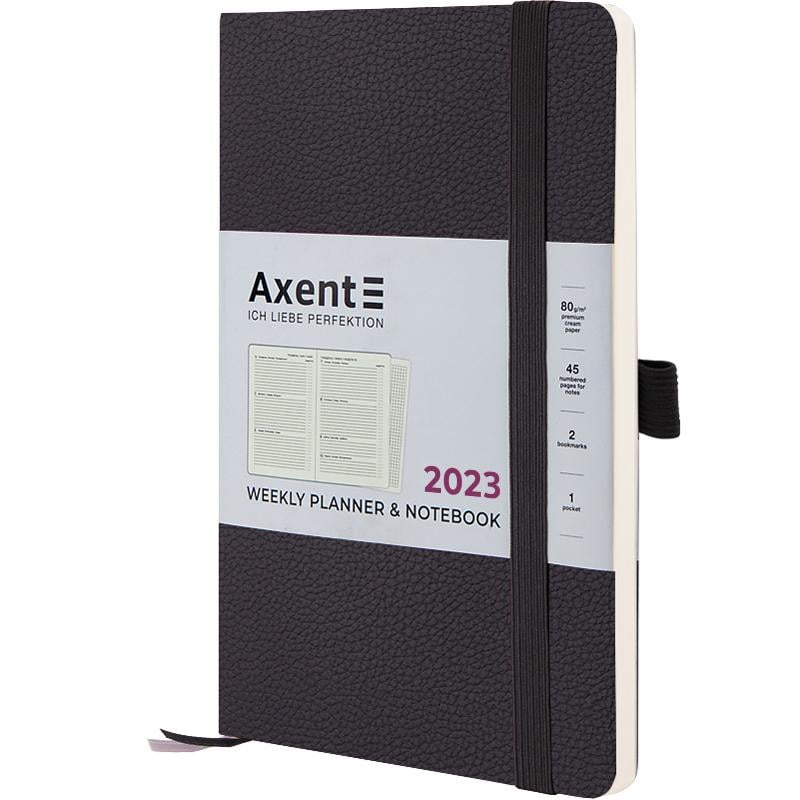 Еженедельник Axent Partner Soft Skin 125x195 мм 96 листов Черный (8509 23 01 A)