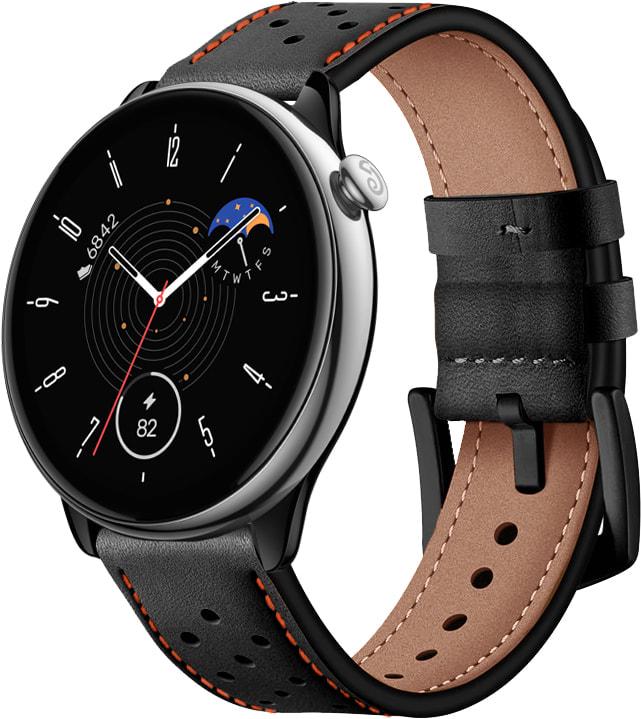 Ремешок кожаный Classico для Amazfit GTR Mini Black/Orange (33496-54)