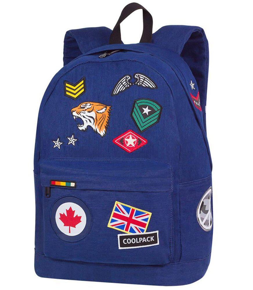 Шкільний рюкзак CoolPack Cross 42x30x17 см 25 л Badges Navy (89630CP)