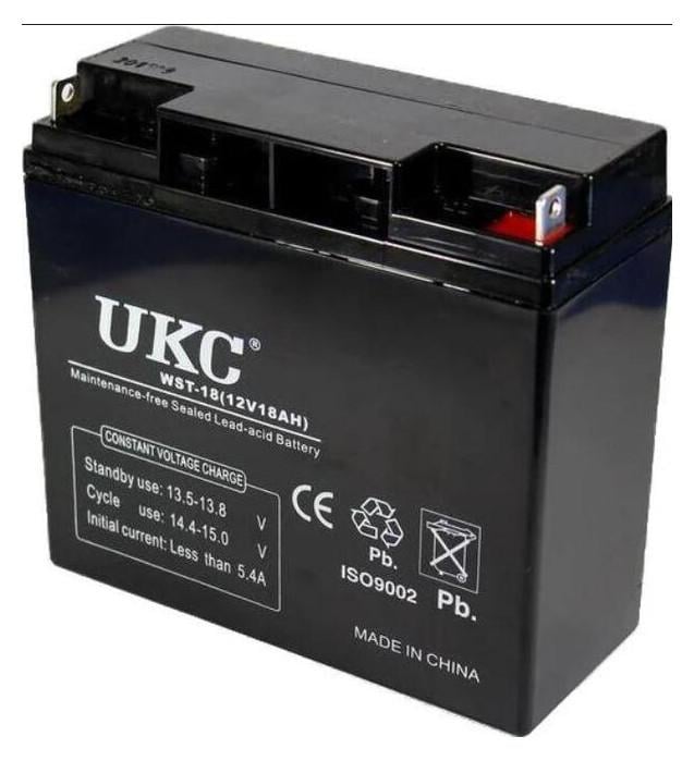 Аккумулятор свинцово-кислотный UKC 12 V 18 Ah с герметичным корпусом (2387) Аккумулятор свинцово-кислотный UKC 12 V 18 Ah с герметичным корпусом (2387)