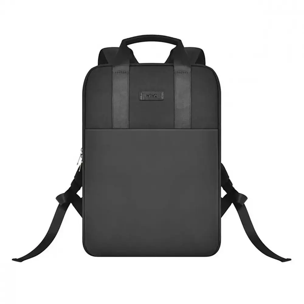 Рюкзак для ноутбуків WIWU Minimalist Backpack із вологостійкого поліестеру нековзке покриття на лямках 15,6" Чорний (46028)
