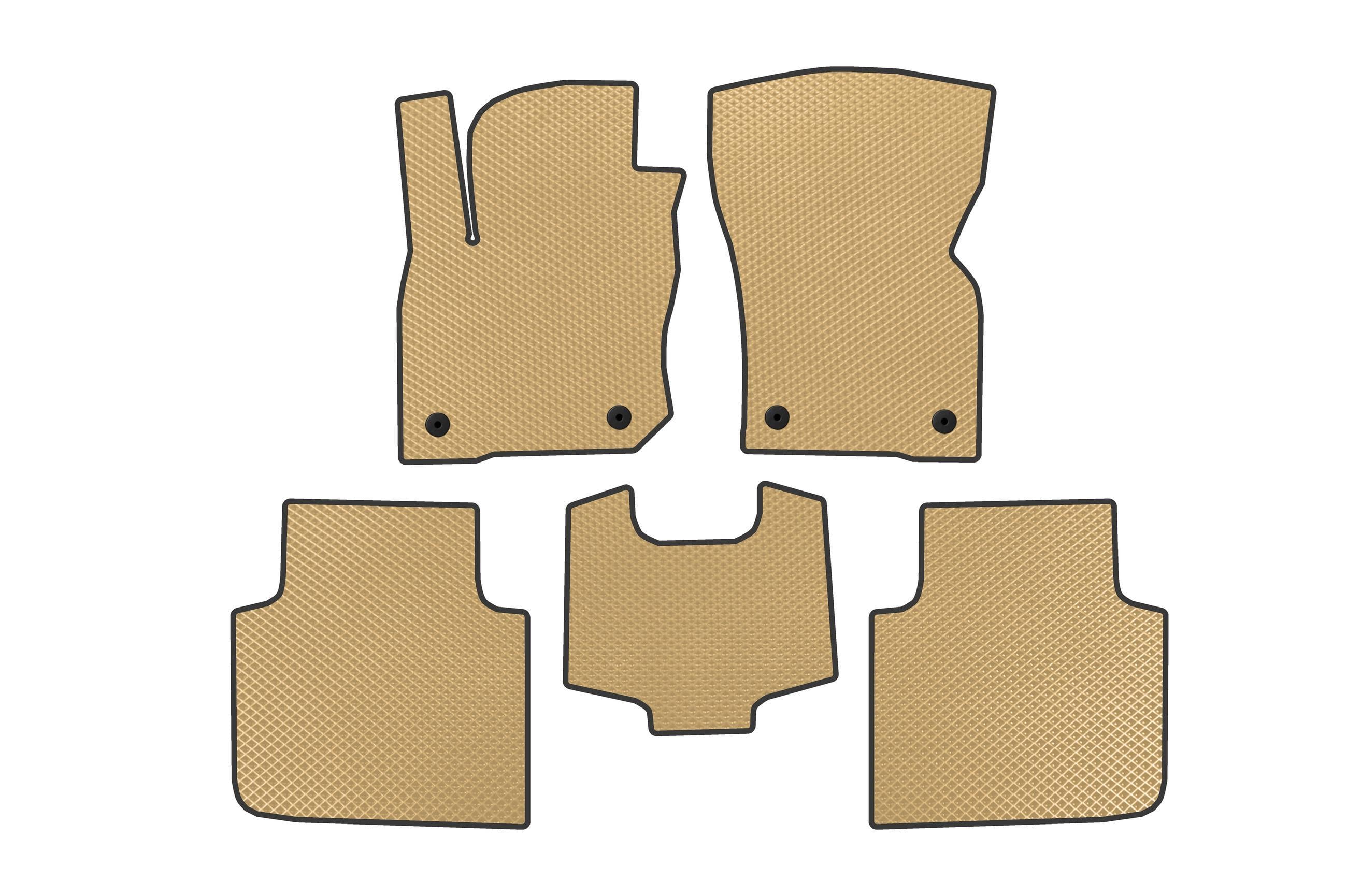 Коврики в автомобиль EVA Digital Designs для Skoda Kodiaq 2023- гг. этилвинилацетат Бежевый (183732)