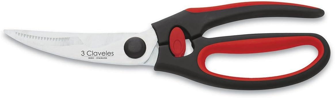 Ножницы кухонные для птицы 3 Claveles нержавеющая сталь Красный с черным (2079268852)