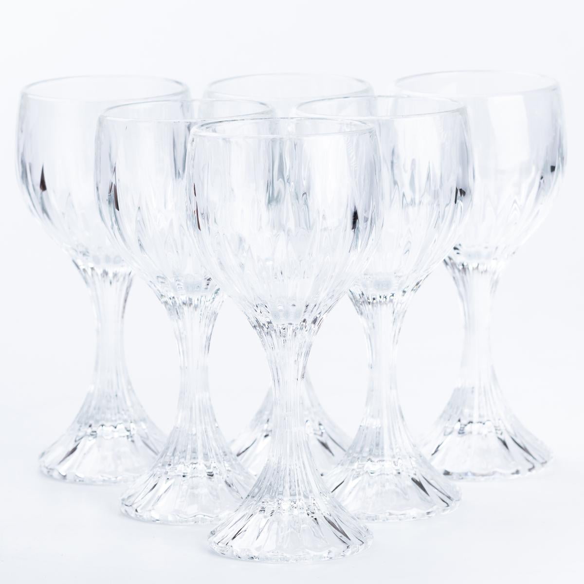 Набор бокалов для вина на массивной ножке 157 мл 6 шт. Прозрачный (HP550)