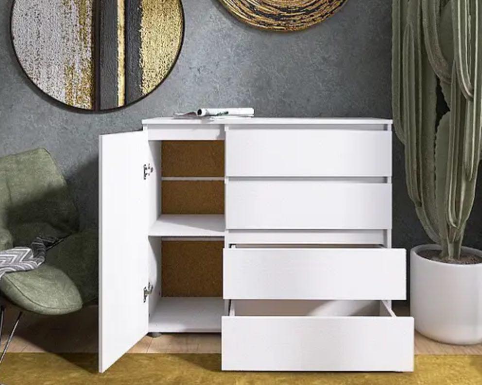 Комод КЛ-3 Лайт Эверест 930х380х1050 мм 1Д 4Ш Белый - фото 2 Комод КЛ-3 Лайт Эверест 930х380х1050 мм 1Д 4Ш Белый - фото 2