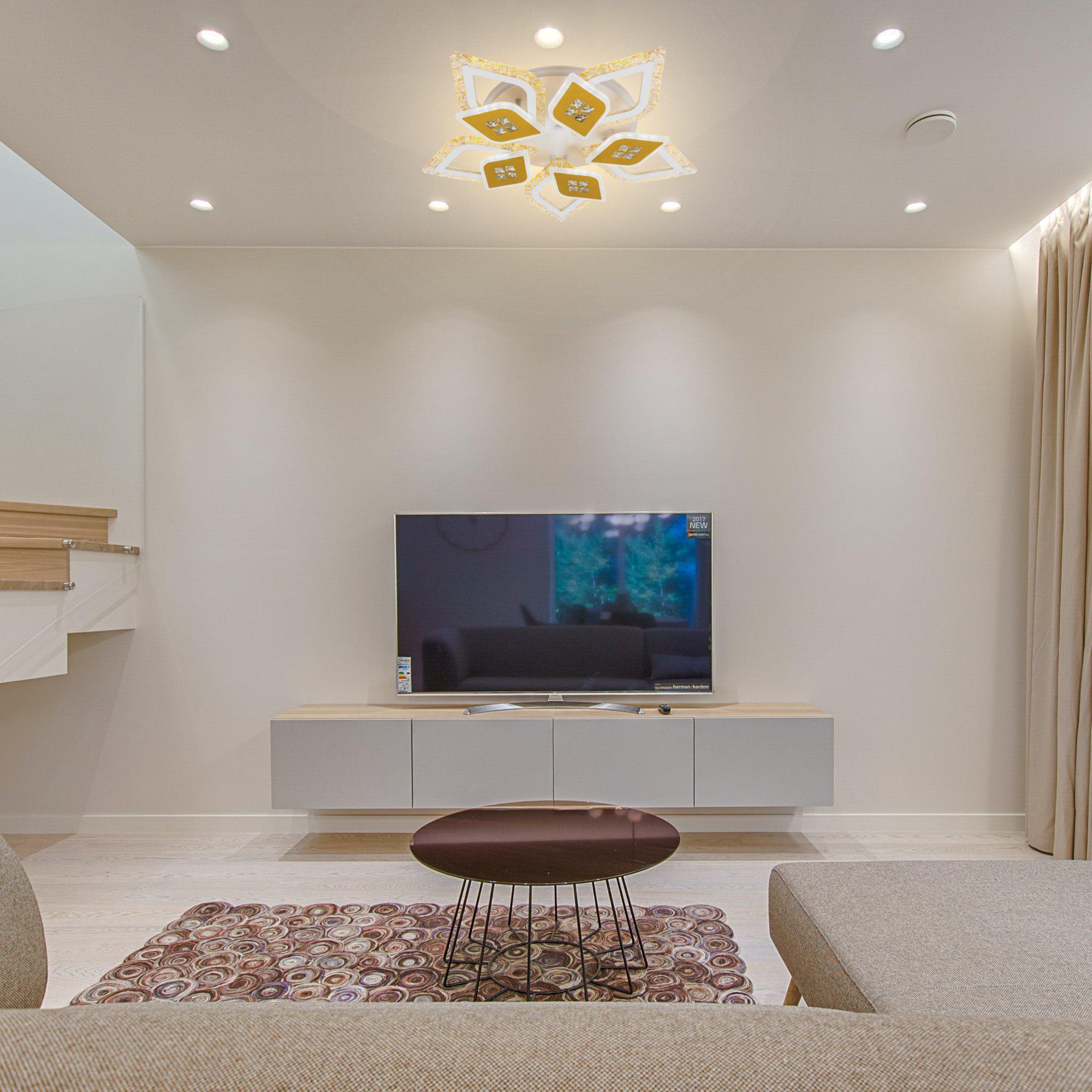 Люстра светодиодная с пультом Valeso V K39939-5+5+1 White/Gold (000036403) - фото 11 Люстра светодиодная с пультом Valeso V K39939-5+5+1 White/Gold (000036403) - фото 11