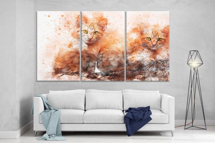 Картина модульная на холсте DK Два кота 159x99 см (XL111)