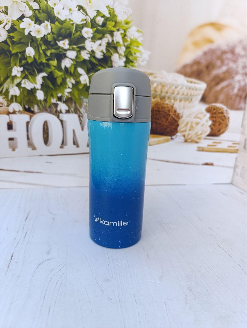 Термос Kamille КМ-2094 из нержавеющей стали 320 мл Голубой (КМ-2094)