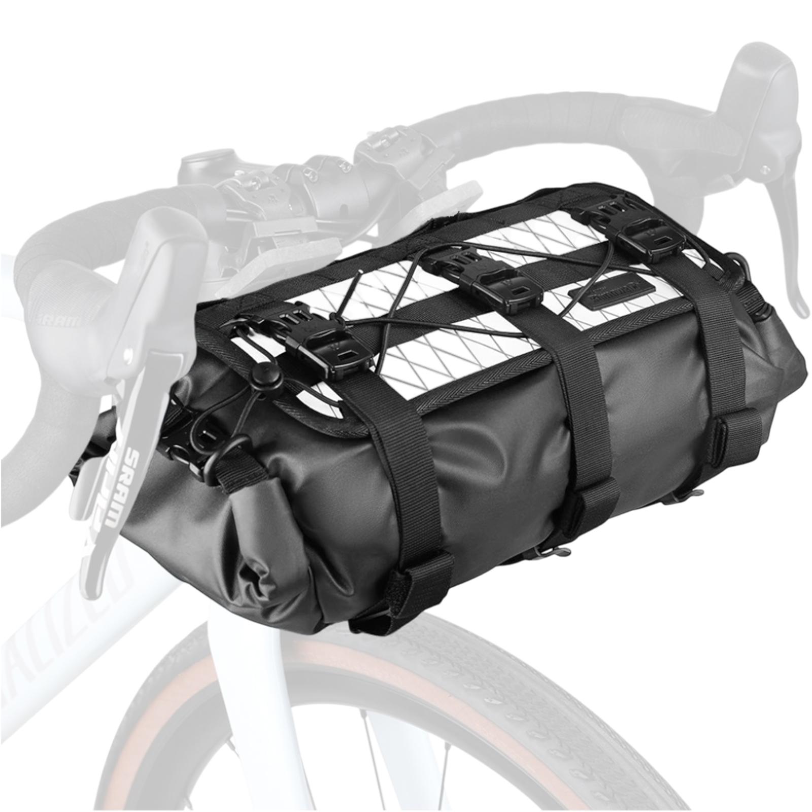 Велосумка на руль Rhinowalk BHD0011 8-13л водонепроницаемая Черный/Белый (RWK-BHD0011-7322)