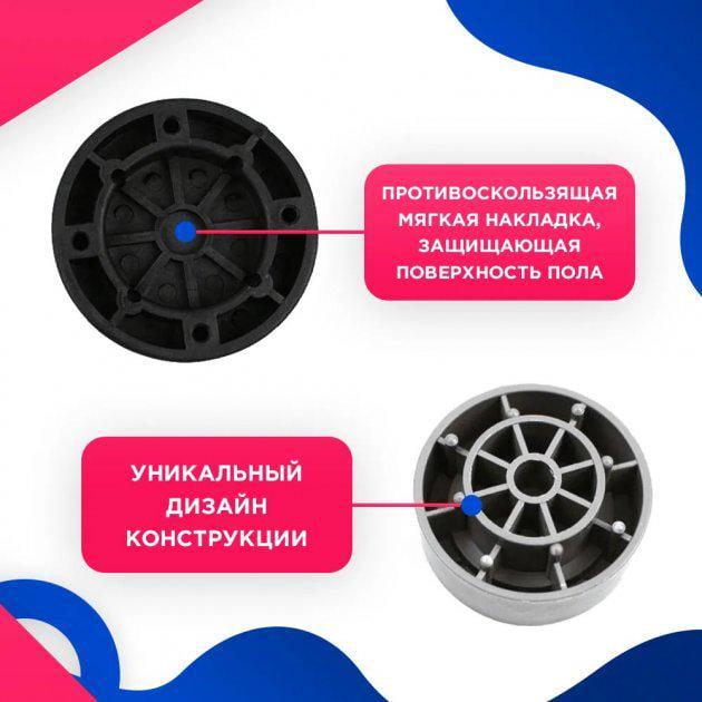 Підставки для пральної машинки Universal Sale антивібраційні ніжки для меблів круглі 4 шт. (379875879) - фото 6 Підставки для пральної машинки Universal Sale антивібраційні ніжки для меблів круглі 4 шт. (379875879) - фото 6