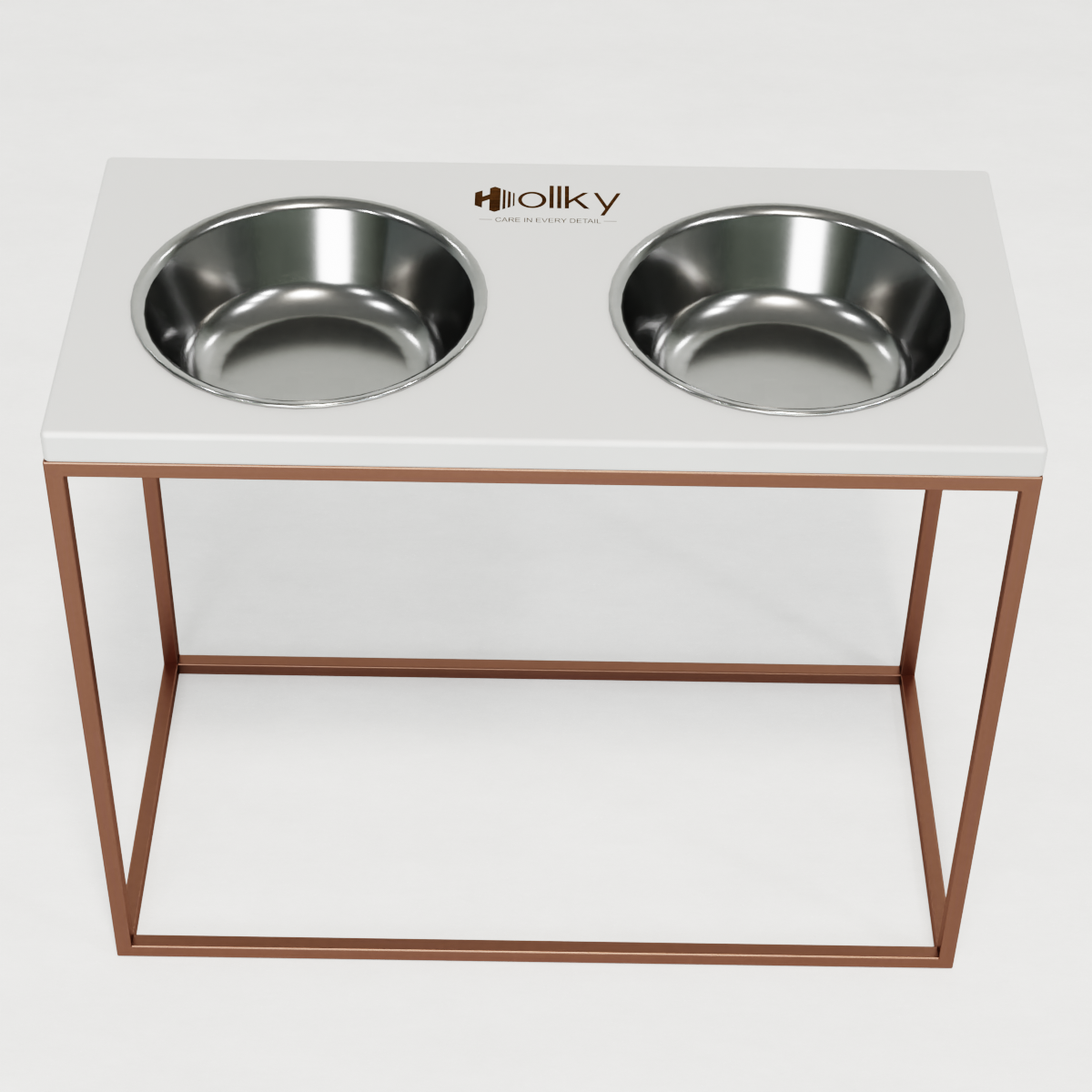 Миски на подставке для больших собак Hollky Base XL20 2х1,8 л (BXL40-522640-GLWH) - фото 2 Миски на подставке для больших собак Hollky Base XL20 2х1,8 л (BXL40-522640-GLWH) - фото 2