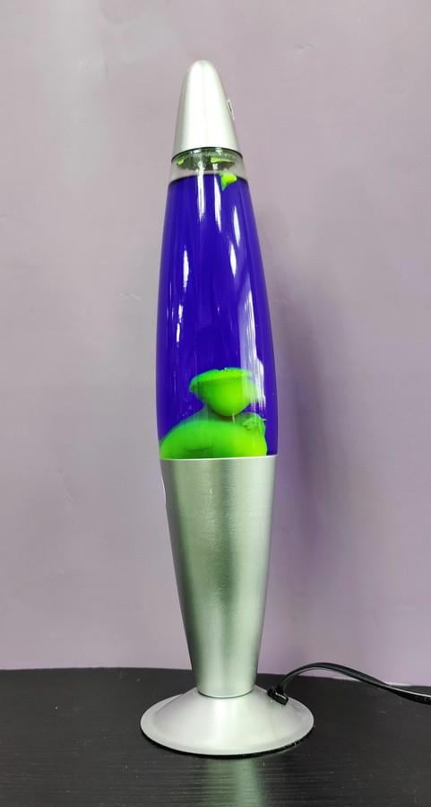 Настільна лава-лампа 35W 41 см Жовто-синій (KM-1032/YB)