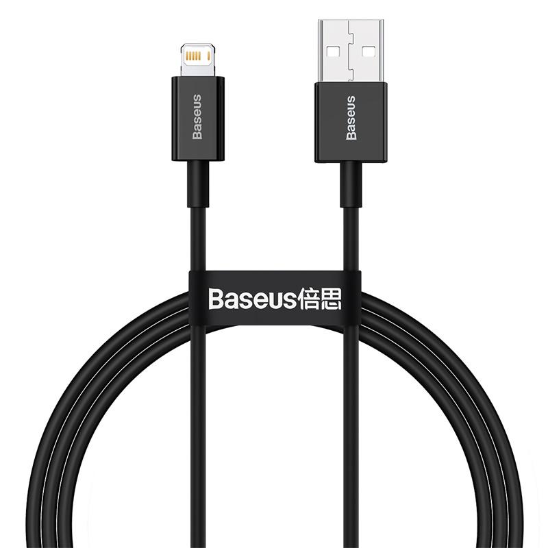 Кабель Baseus Superior USB 2,0 to Lightning 2,4А 1 м Чорний (CALYS-A01)