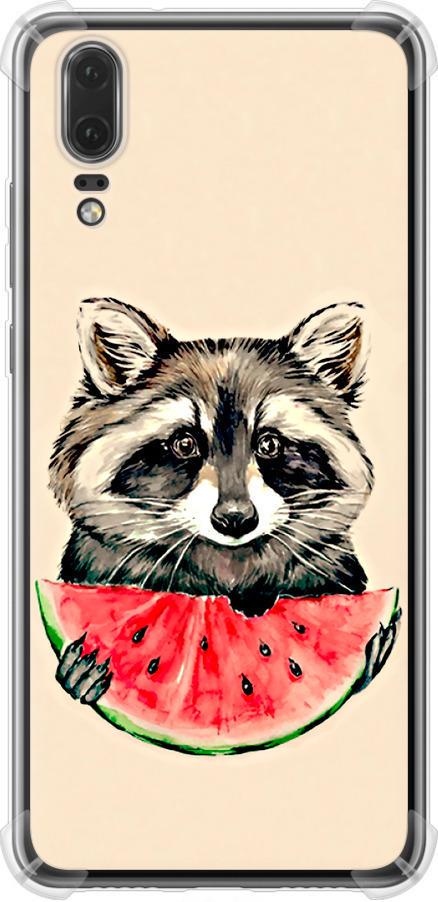 Чохол на Huawei P20 Єнотик з кавуном (4605sp-1396-42517)