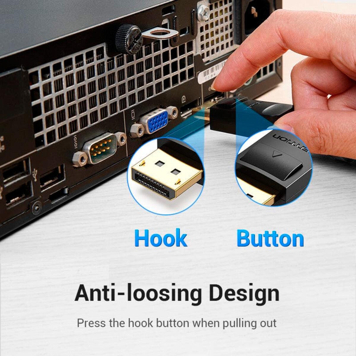 Кабель Vention DisplayPort DVI-D HAFBH 2 м Black (25173626) - фото 2 Кабель Vention DisplayPort DVI-D HAFBH 2 м Black (25173626) - фото 2