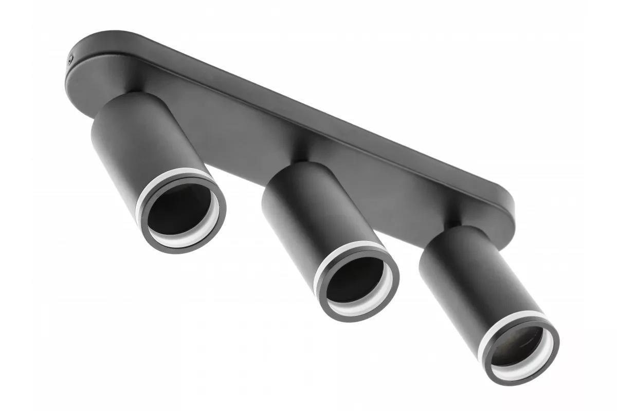 Потолочный светильник спот GTV Solis алюминий 55x100 мм 3хIP20 GU10 макс 250V 50/60 Гц Черный