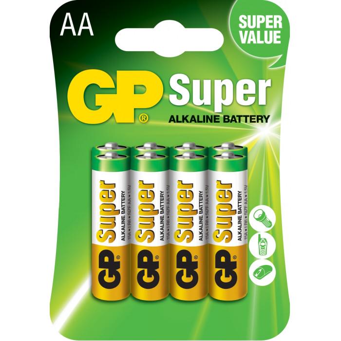 Батарейки GP AA LR6 Super Alkaline 15A 8 шт. (127496)