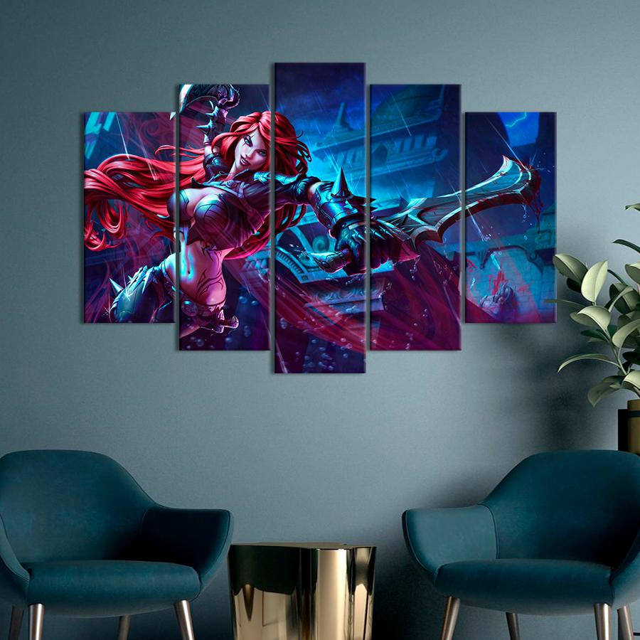 Настенний декор Ослепительная Катарин League of Legends 137x85 см (A141-5)