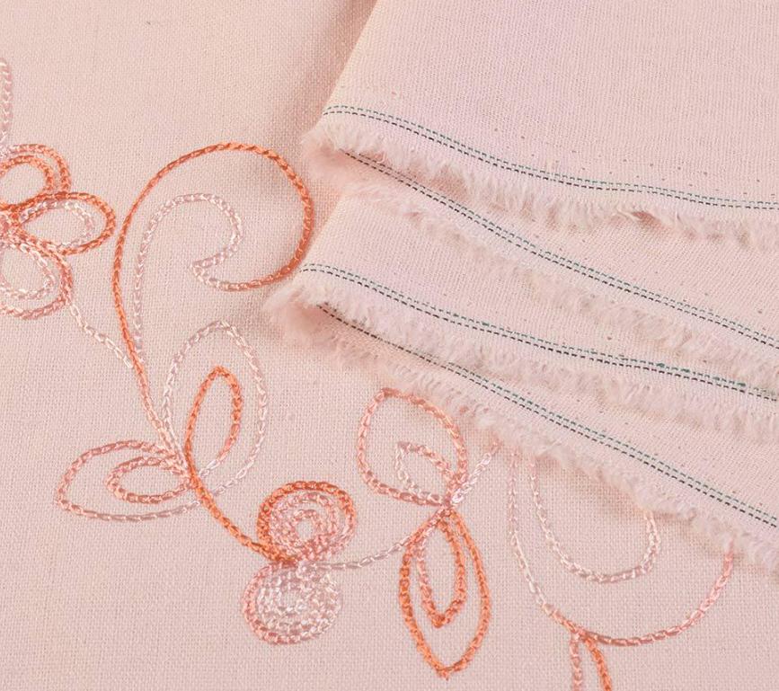 Тканина льон ширина 140 см Рожевий (12605.002)