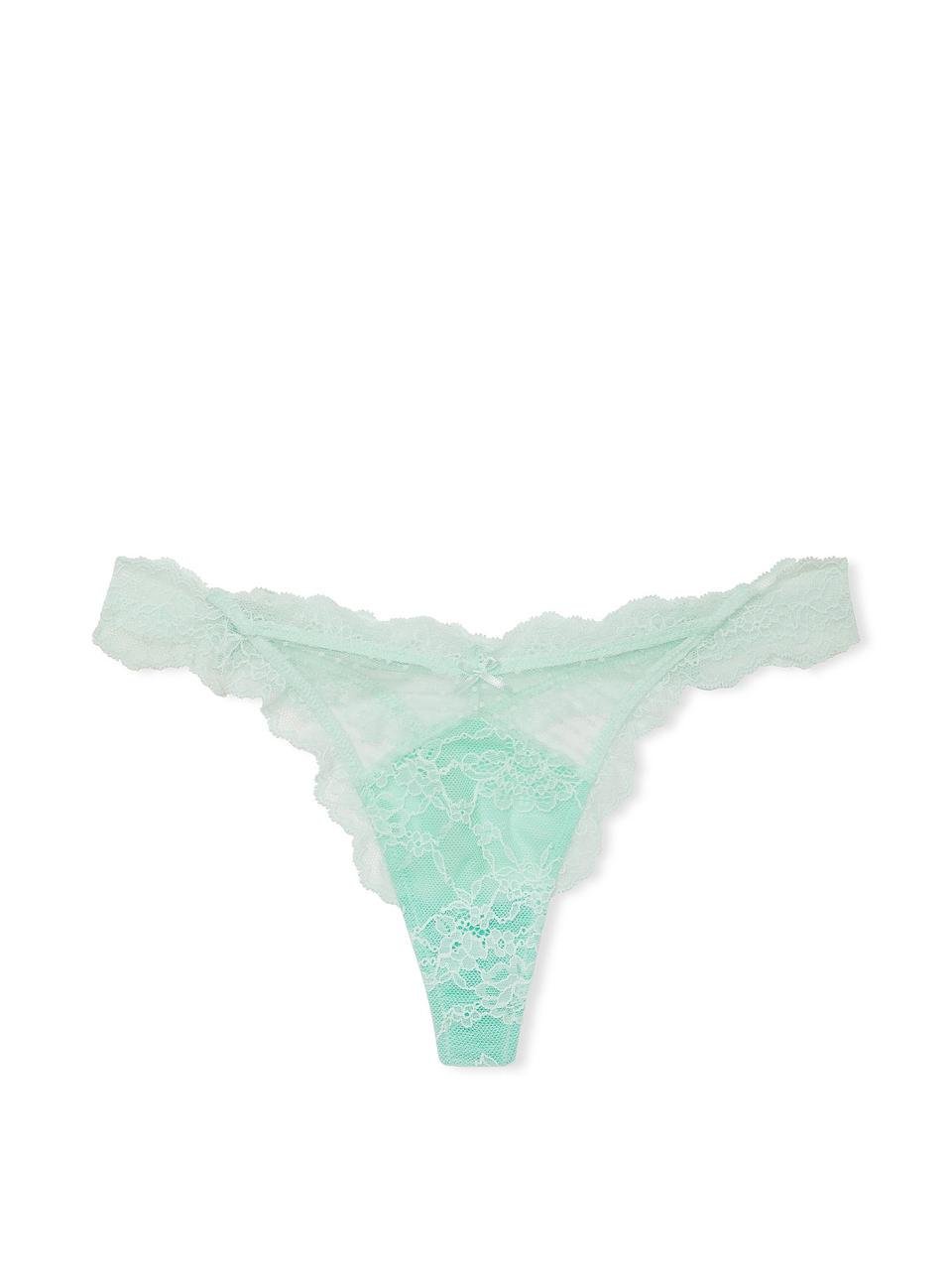 Трусики женские Victoria's Secret DREAM ANGELS Lace & Mesh Thong L Бирюзовый (2222997894)