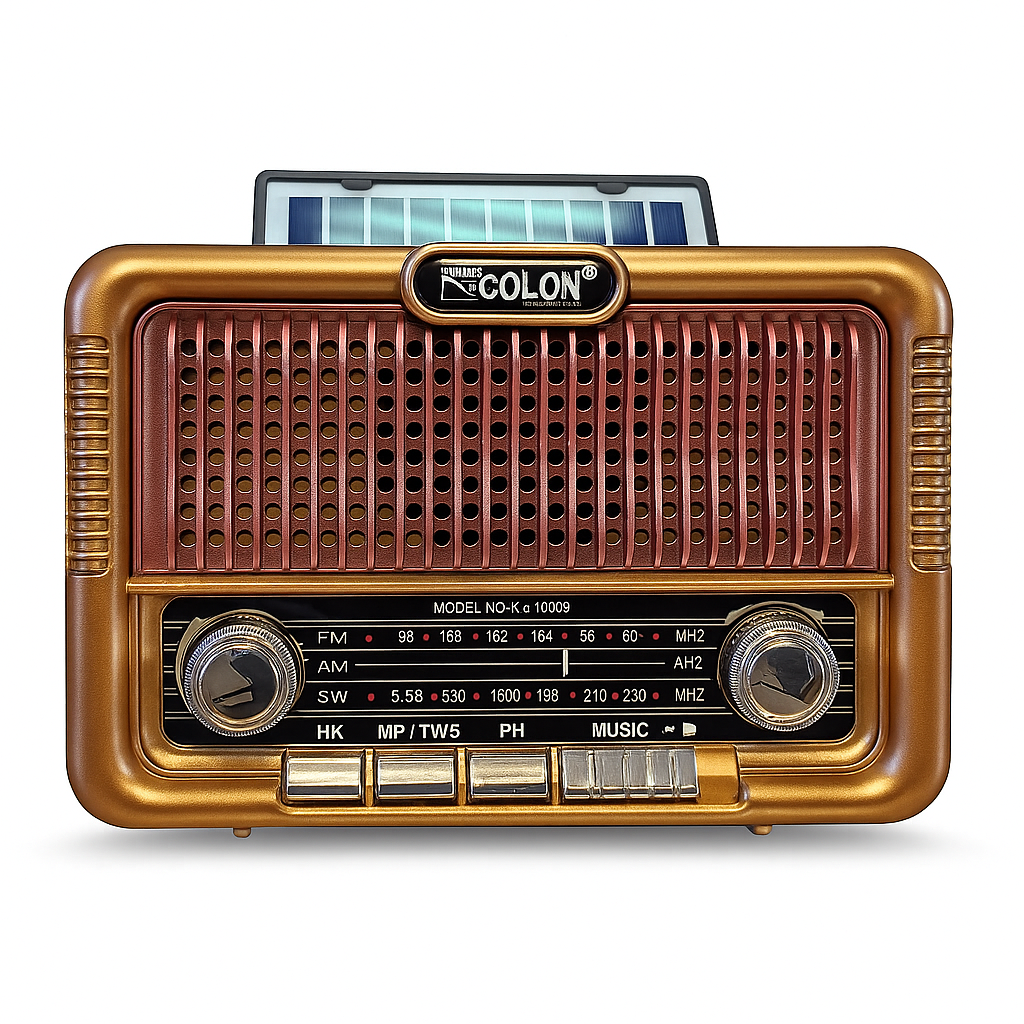 Радиоприемник Golon RX-BT6060S Ретро FM/AM bluetooth с солнечной панелью (ML-04675)