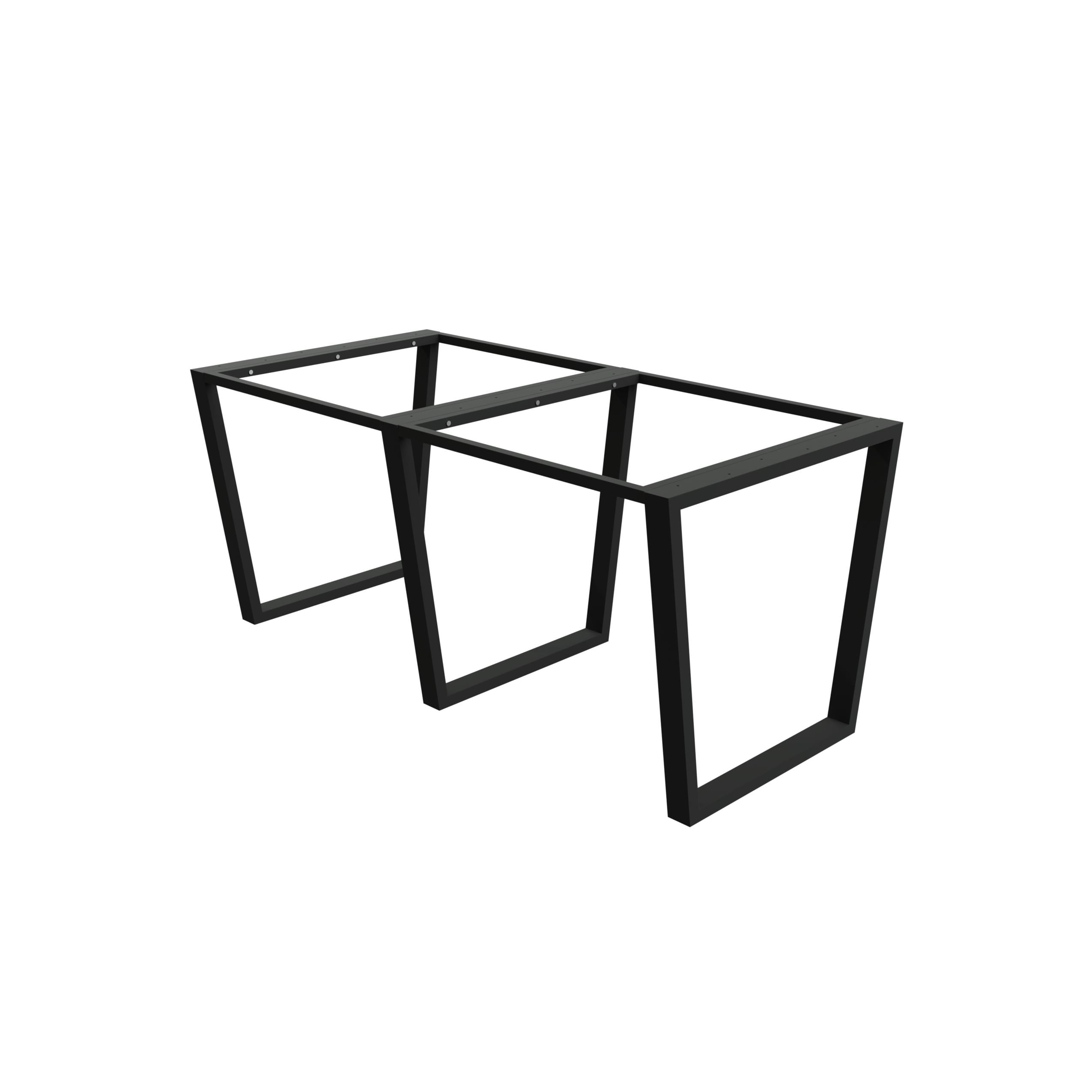 Каркас для стола Lofty Company Трапеция МАХ Серия 34 металлическая ширина 1600х800х600 мм Черный