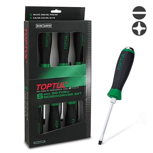 Набор ударных отверток Toptul с шестигранником 6 шт. (106-112-GAAE061З) - фото 2 Набор ударных отверток Toptul с шестигранником 6 шт. (106-112-GAAE061З) - фото 2