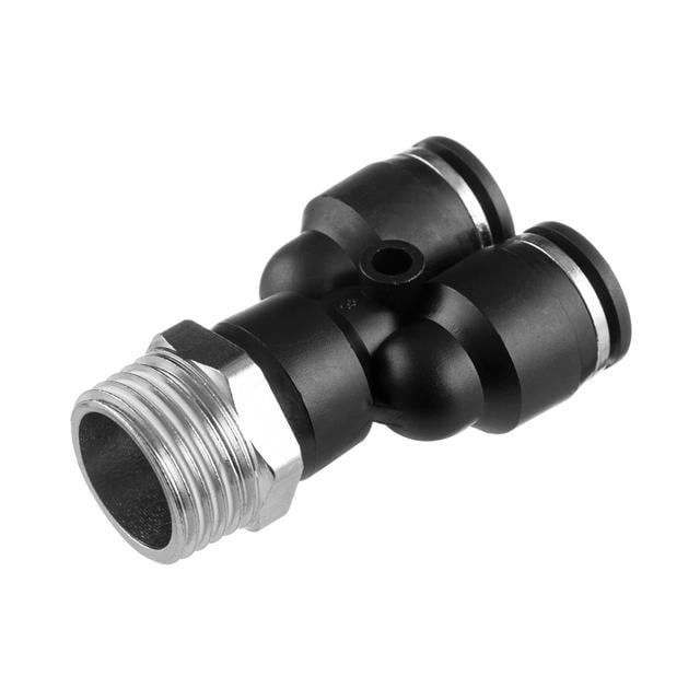 Соединение цанговое Y-образное Intertool для полиуретановых шлангов 10х10 мм 1/2" наружная резьба (PT-2388)