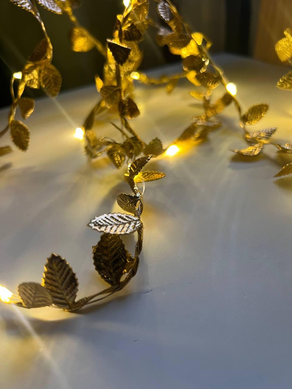 Гірлянда "Золота гілка" 5м на батарейках