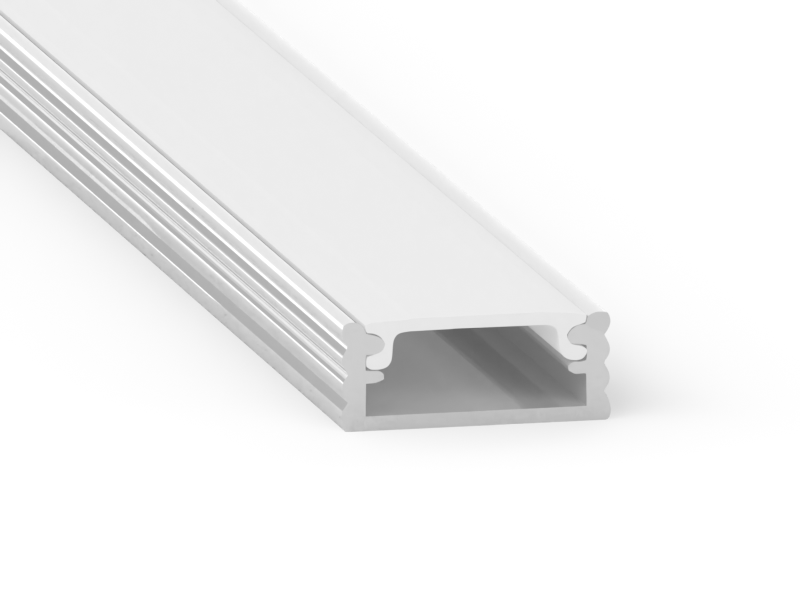 Профиль алюминиевый анодированный LEDUA АЛ-02-4 + рассеиватель для LED ленты накладной 1 м (5481)