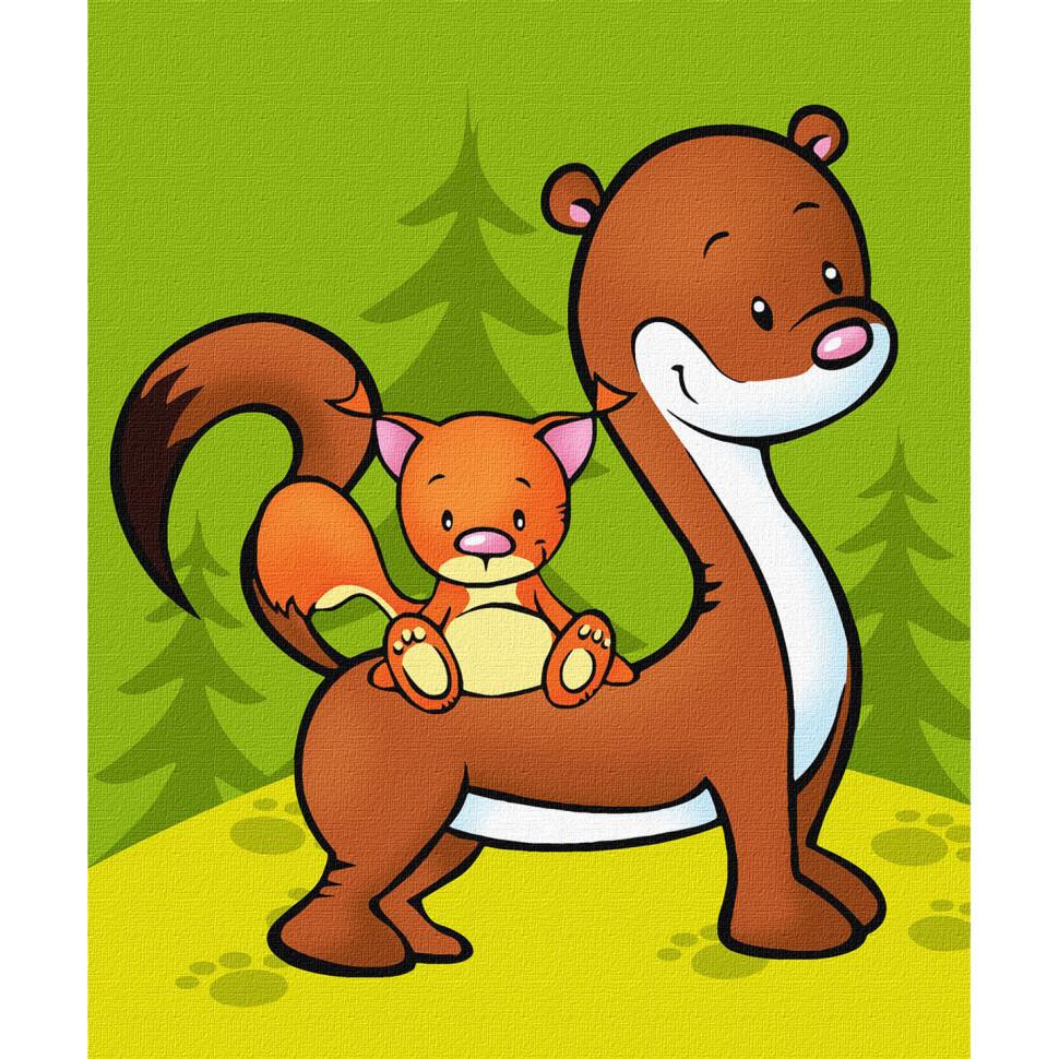 Роспись по холсту Идейка Лесные друзья 25x30 см (7179/2)