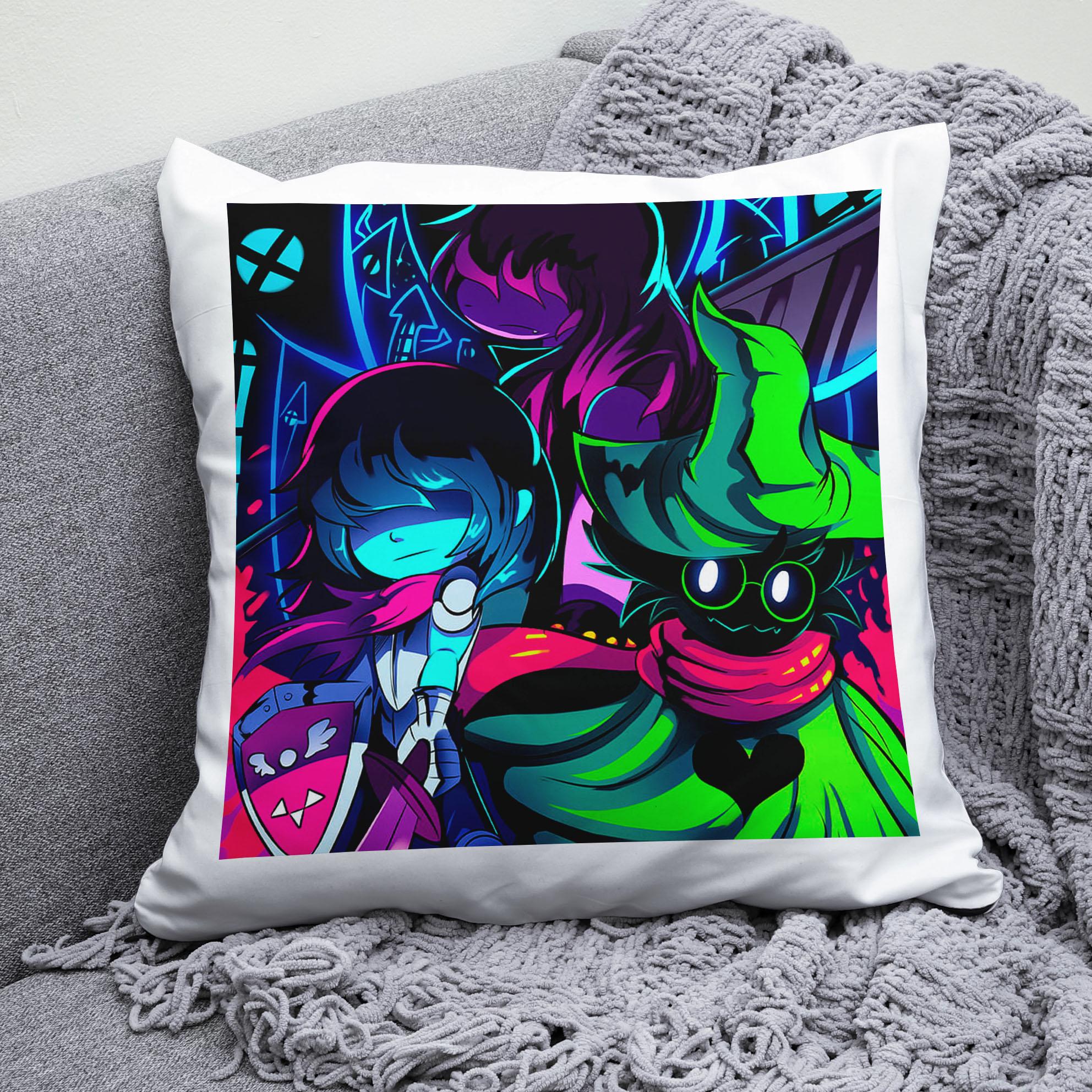 Плюшевая подушка квадрат с принтом игры Deltarune Дельтарун