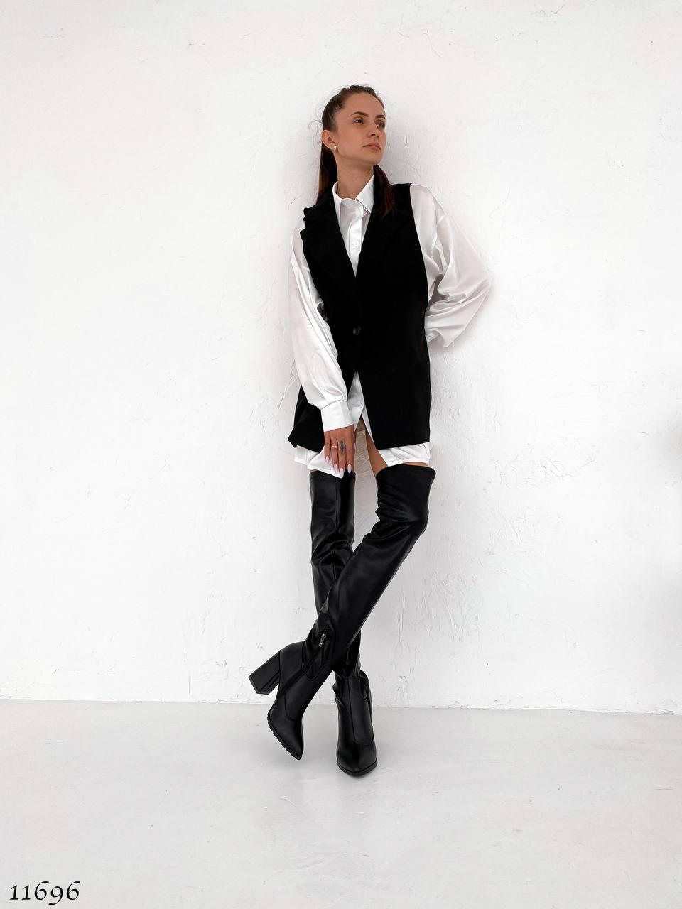 Ботфорты женские деми ANDRO р. 40 Черный (11696-40) - фото 5