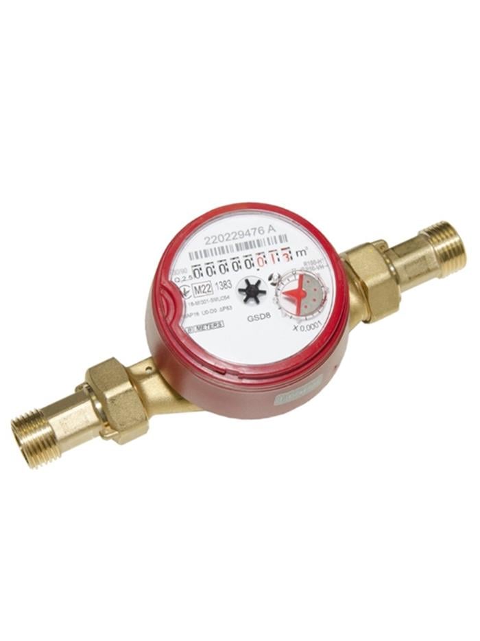 Лічильник гарячої води B-Meters GSD8-I зі штуцерами 1/2" R100 L 110 мм (34897076)