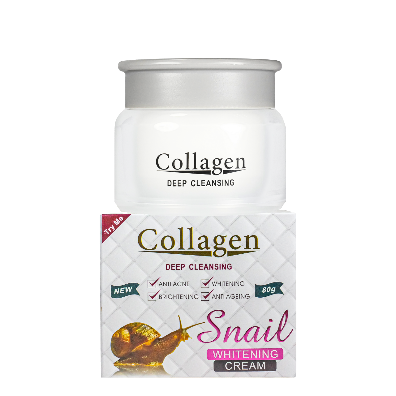 Крем для обличчя Collagen Snail Deep Cleaning відбілюючий 80 г