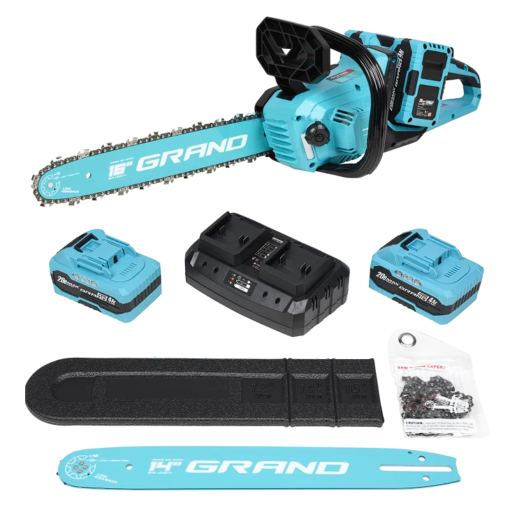 Пила цепная аккумуляторная Grand АПЦ-40А/16-4 два АКБ 4А 2 шины/2 цепи