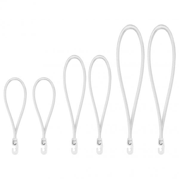 Петля эластичная Bradas PVC Bungee Cord Hook с крючком 18/25/40 см (BCH3-04SET1WH-B)