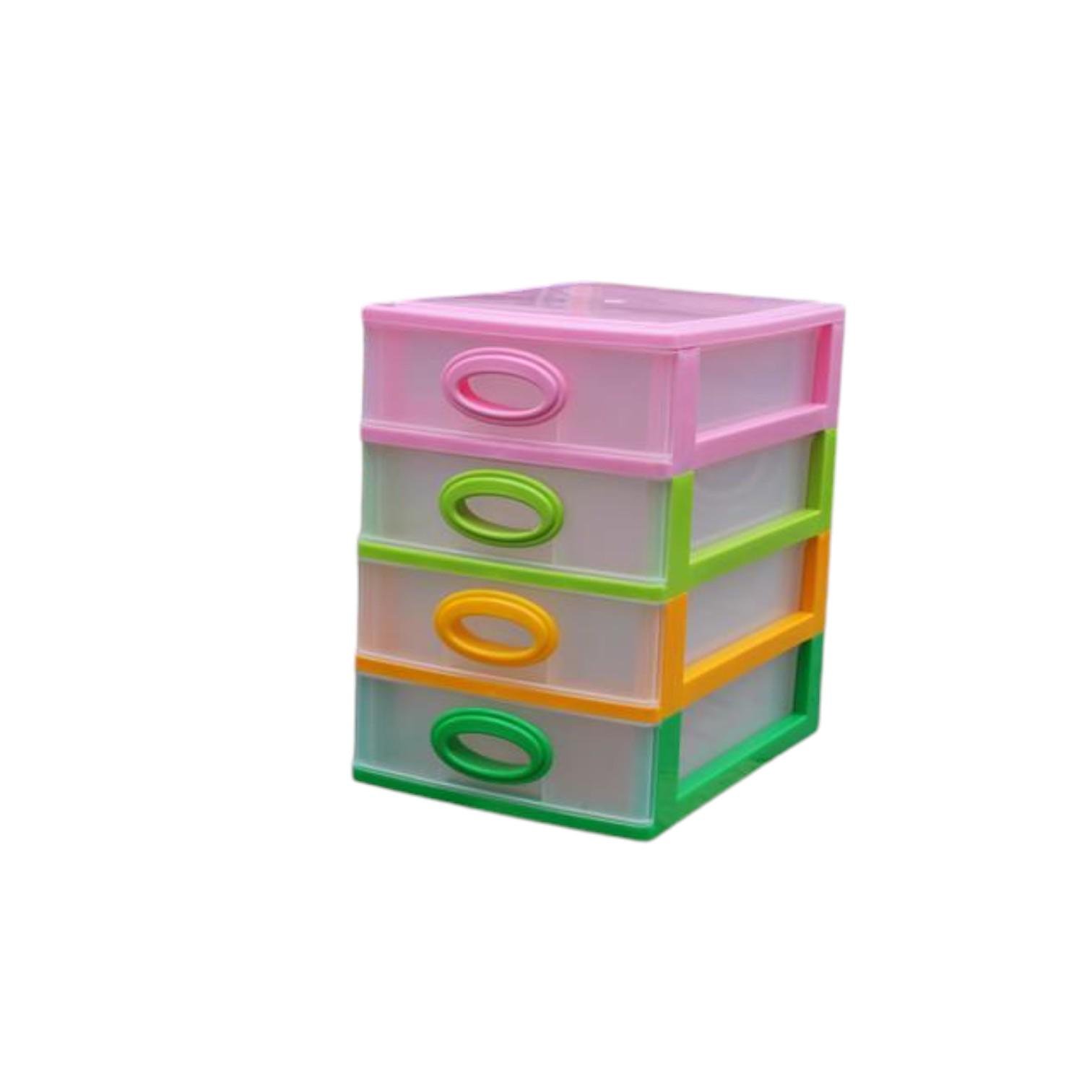 Комод настільний для зберігання дрібних речей Радуга на 4 ящики з ручками пластиковий Різнокольоровий (147-46-10101.1) Комод настільний для зберігання дрібних речей Радуга на 4 ящики з ручками пластиковий Різнокольоровий (147-46-10101.1)