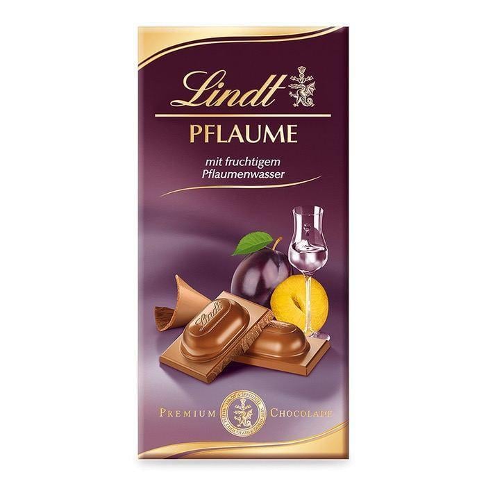 Шоколад молочный со сливовым ликером Lindt Pflaume Premium Chocolate 100 г (2450850643)